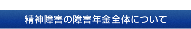 精神障害の障害年金全体について