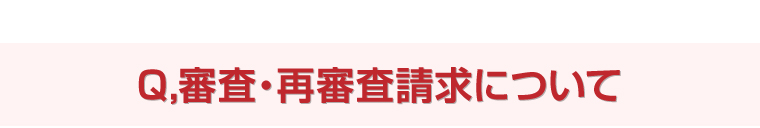 Q,審査・再審査請求について