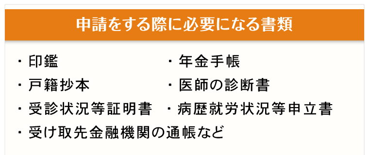 申請をする際に必要になる書類